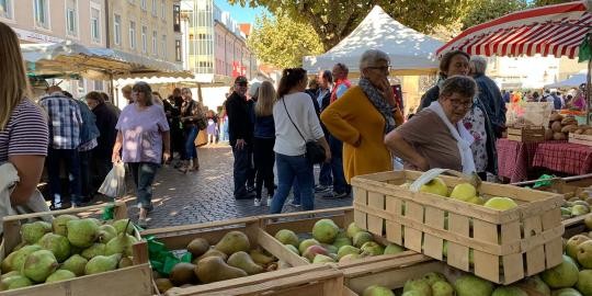 Verkaufsoffener Sonntag Herbst 2019_Bauernmarkt Äfpel 2_Foto Stadt Rastatt_Isabelle Joyon