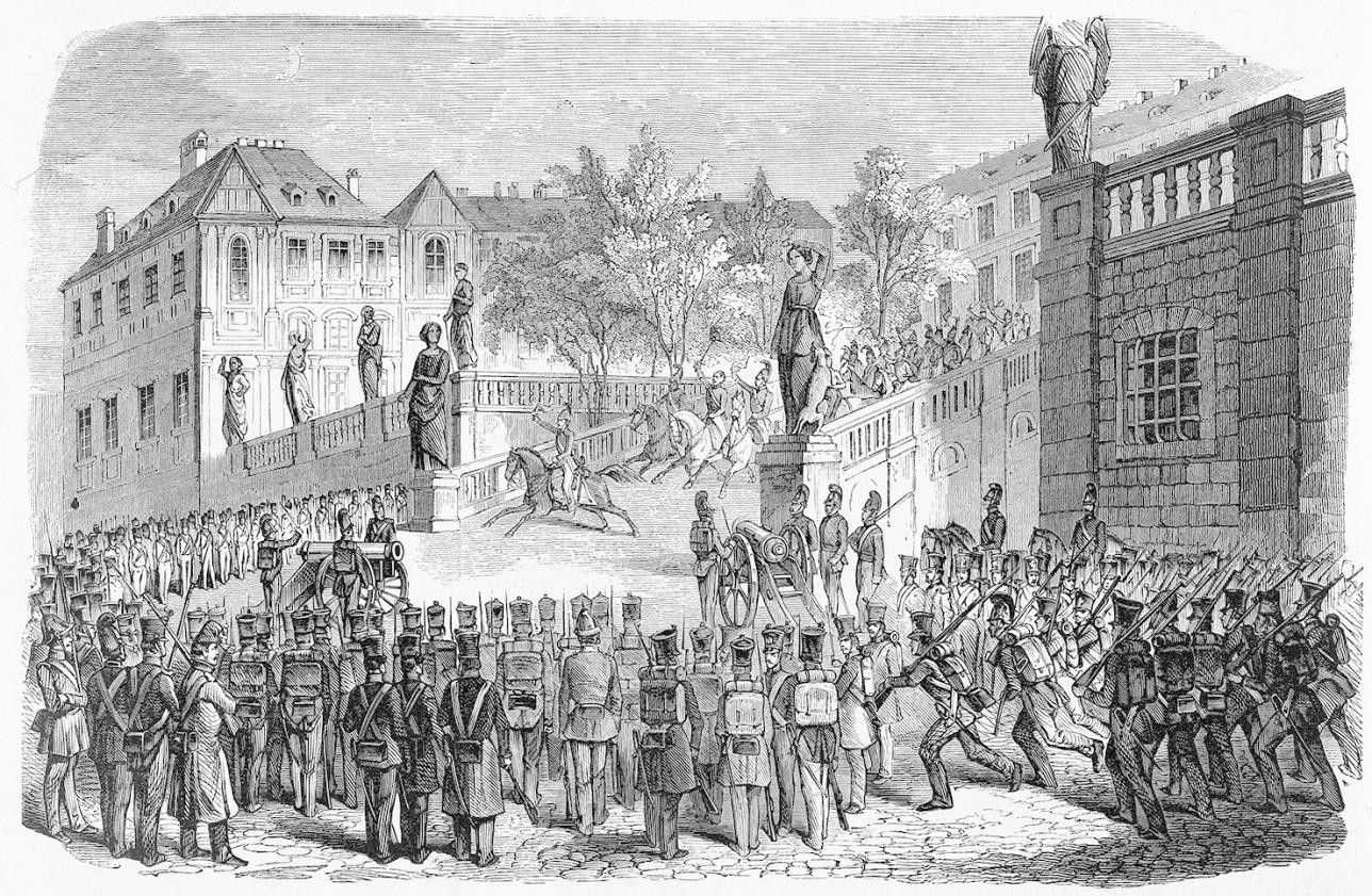 Auf den Spuren der Badischen Revolution in Rastatt. Zeichnung: Stadtarchiv Rastatt