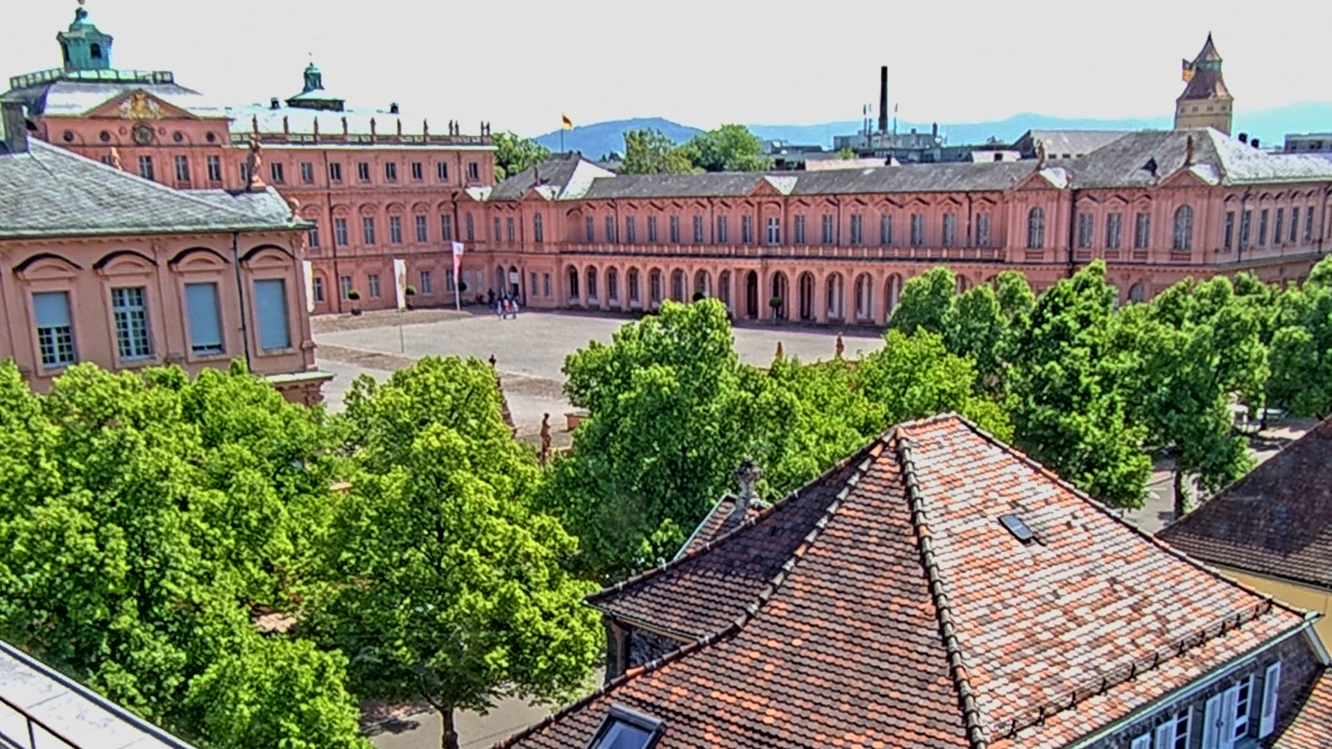 Arrêt sur image Webcam du château de la ville de Rastatt